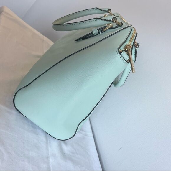 NEW | MICHAEL KORS Selma Raven Mercer Ciara Large TZ Satchel Tote Cyan Bag - Picture 8 of 15